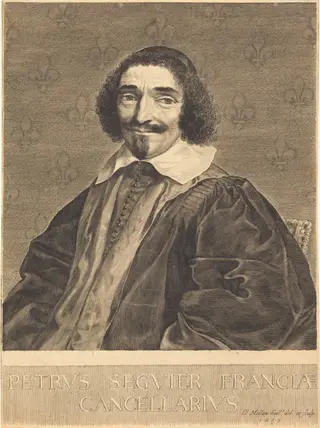 Pierre Seguier, by Claude Mellan, ink, 1639