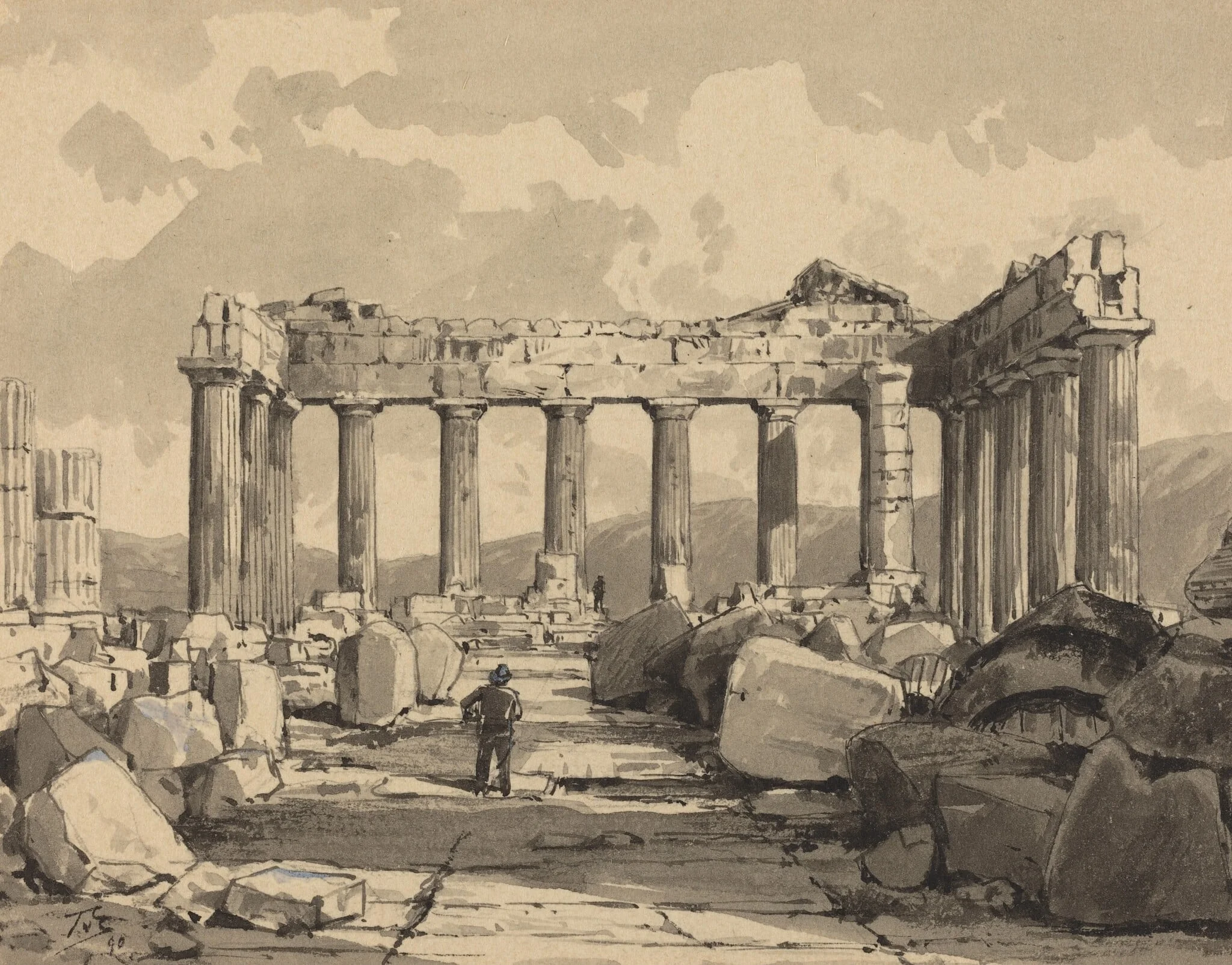 Parthenon, Inside, detail