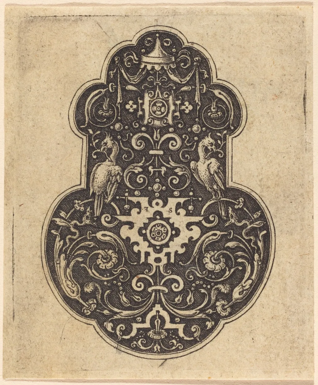 Arabesque Designs, by Etienne Delaune, ink, 1551