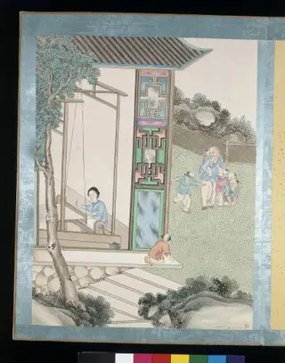 Weaving, by Jun Wu, paint, 1880