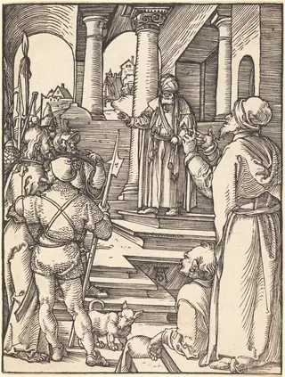Christ before Pilate, by Albrecht Dürer, ink, 1510