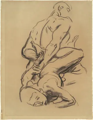 Study for "Judgment", by John Singer Sargent, charcoal, 1910