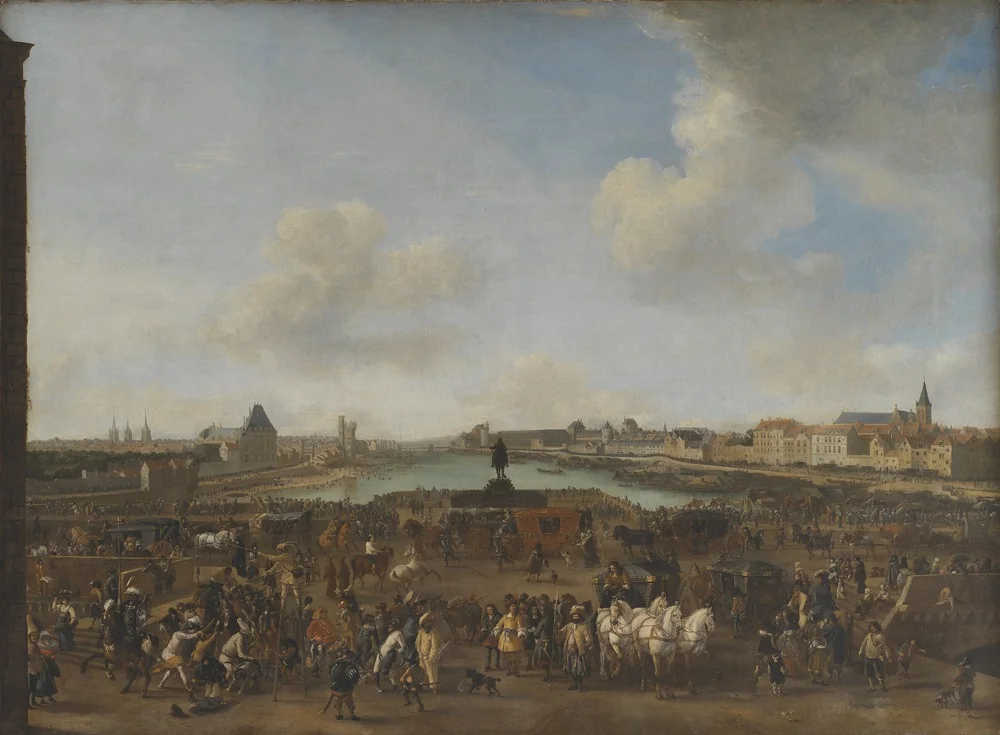 View of Paris seen from the Place Dauphine, detail