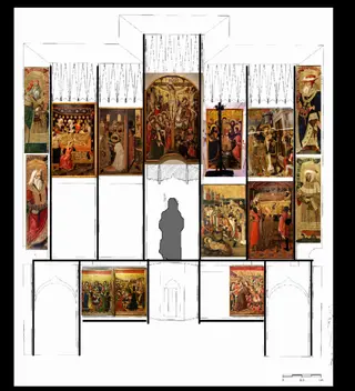Altarpiece of Saint Stephen, by Vergos family, unspecified, 1498