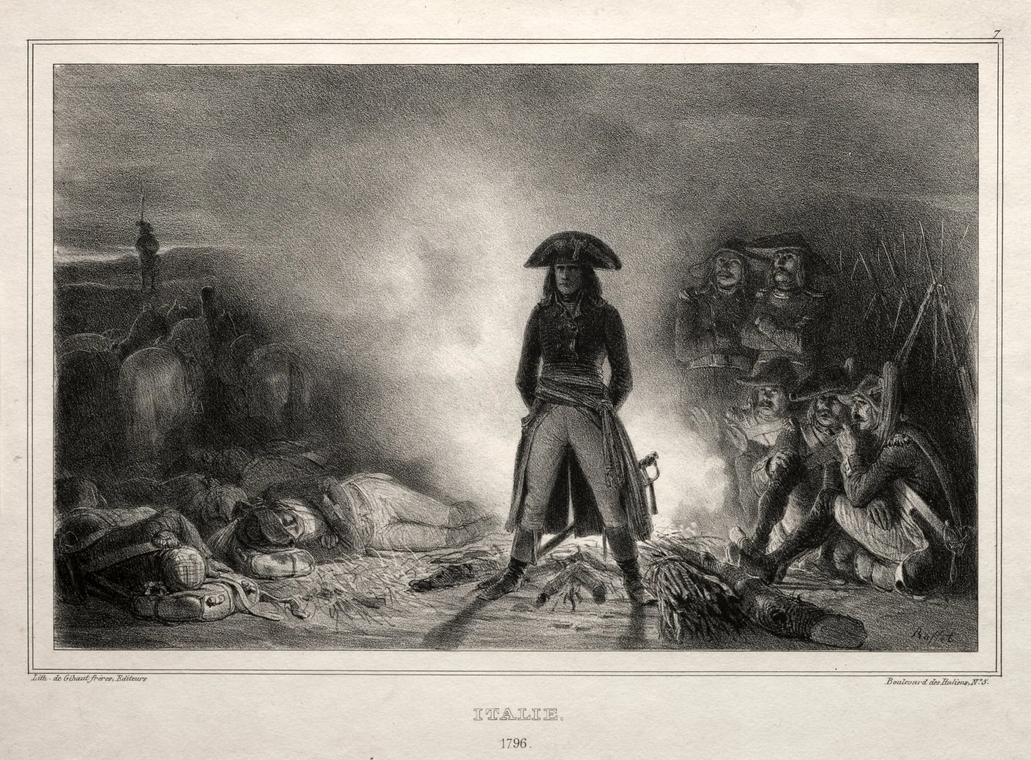 Album for 1836: Italy, 1796, Napoleon Bonaparte, detail