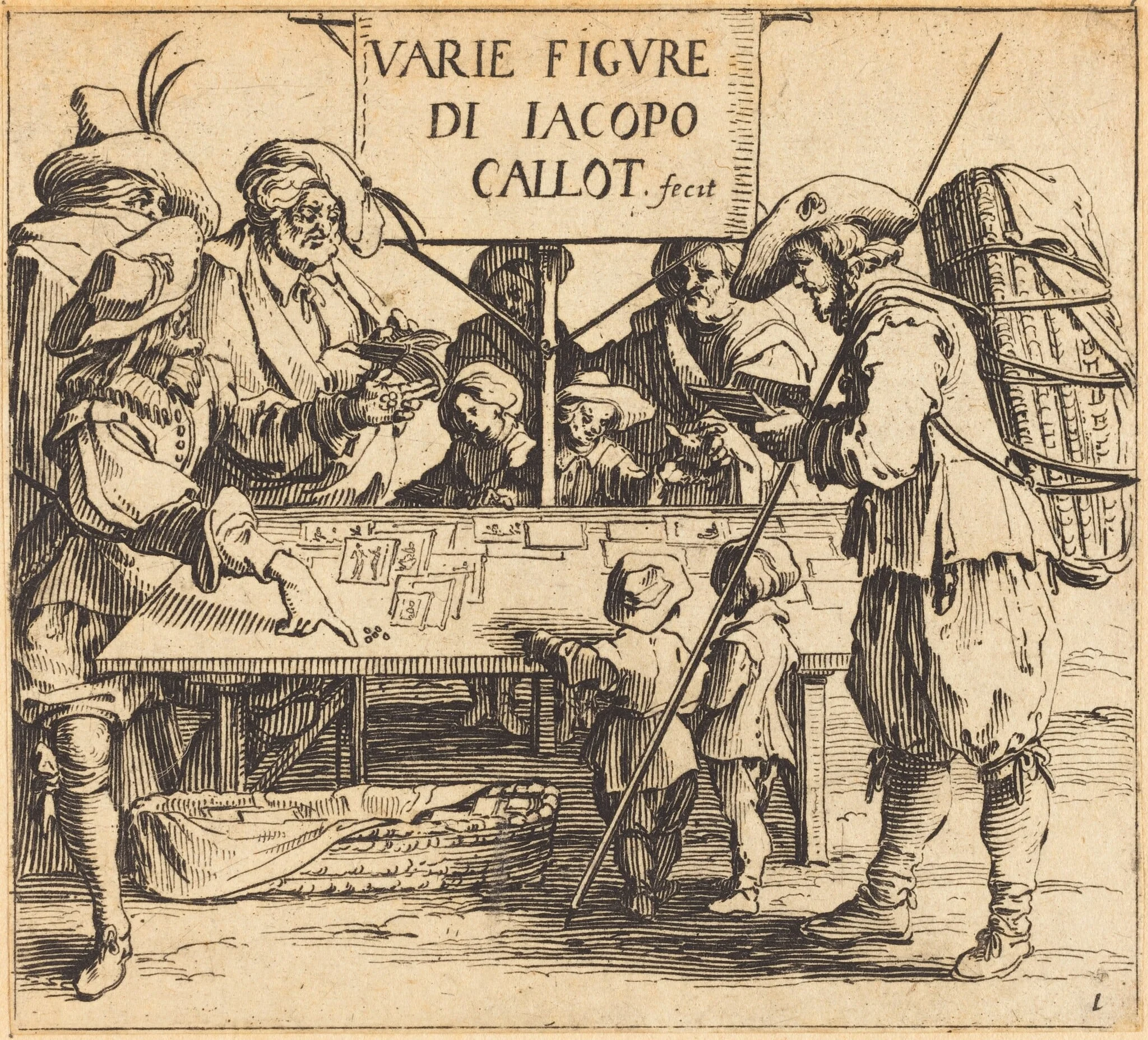 Frontispiece for "Varie Figure", detail