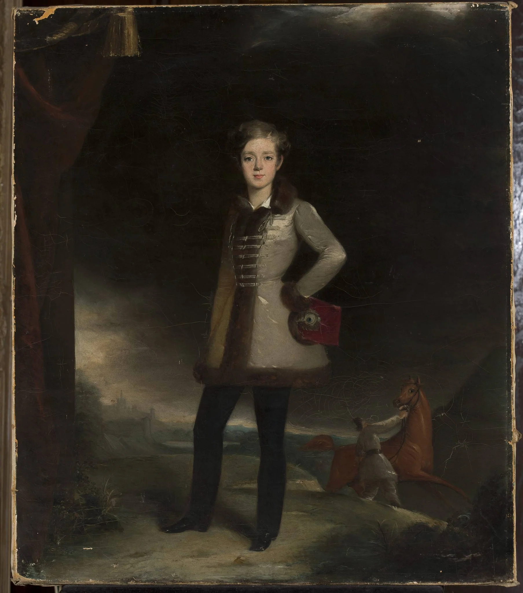 Childhood portrait of Adam Potocki, detail