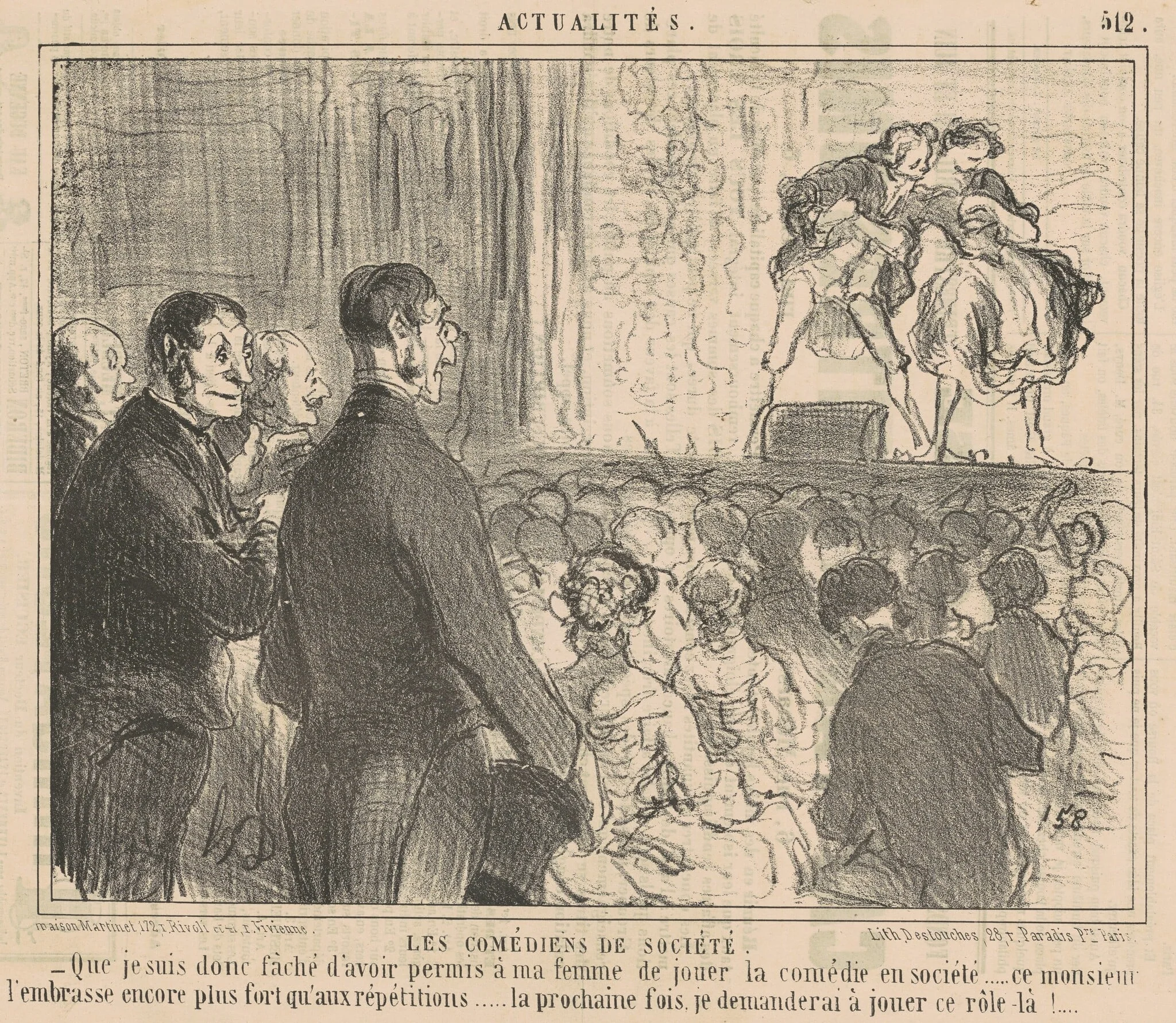 Les comédiens de société, detail