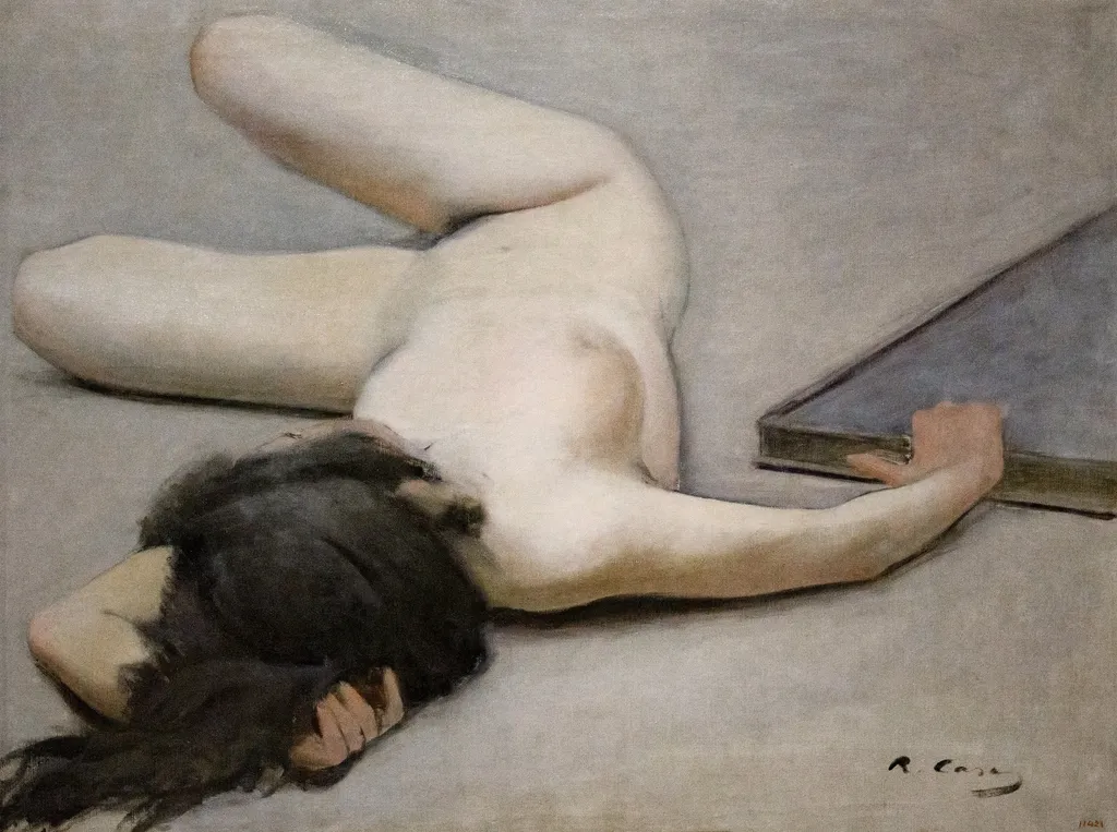 Female Nude, by Ramon Casas, oil, 1898