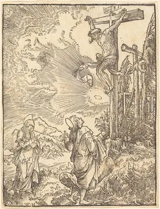 The Crucifixion, by Wolf Huber, ink, 1519