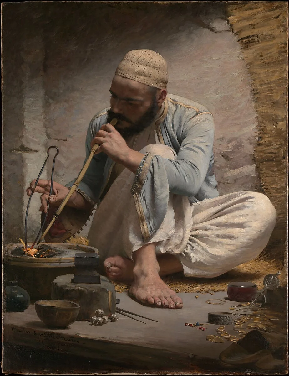 The Arab Jeweler, detail
