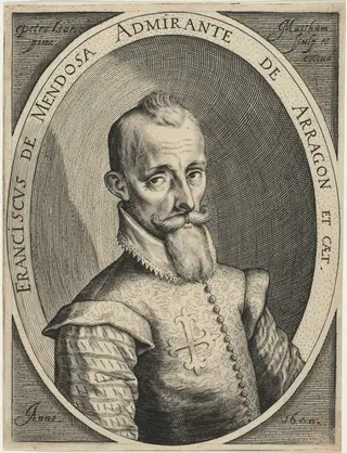 Franciscus de Mendosa, by Jacob Matham, ink, 1600