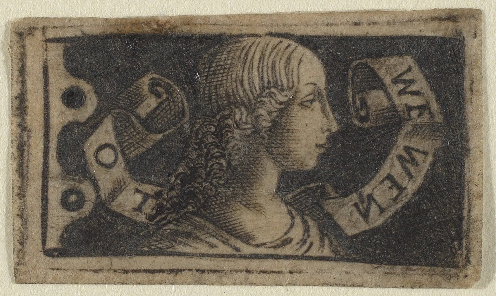 Head of a Girl with Curly Hair, detail