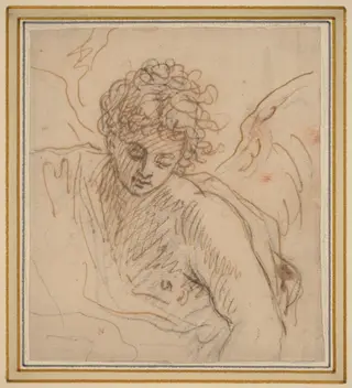 An Angel, by Benjamin West, chalk, 1779