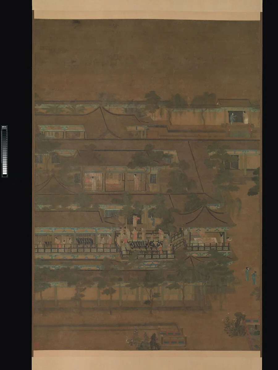 五代/北宋 佚名 乞巧圖 軸|Palace banquet, detail