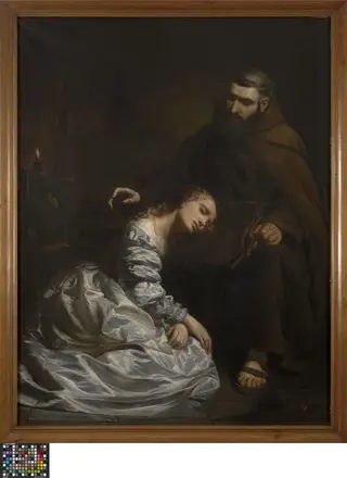 De laatste troost, by Bruno Van Hollebeke, oil, 1817