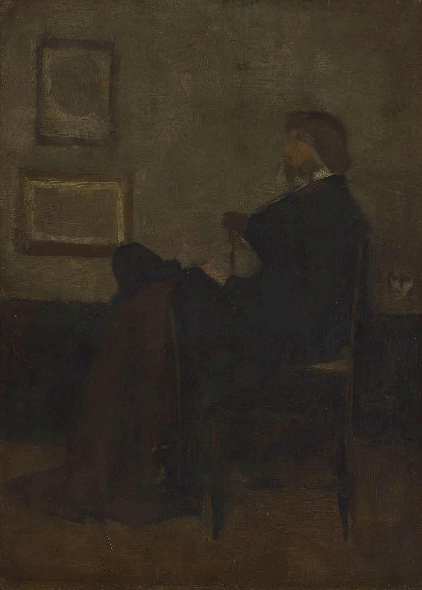 Study for "Arrangement in Grey and Black, No. 2: Thomas Carlyle", detail