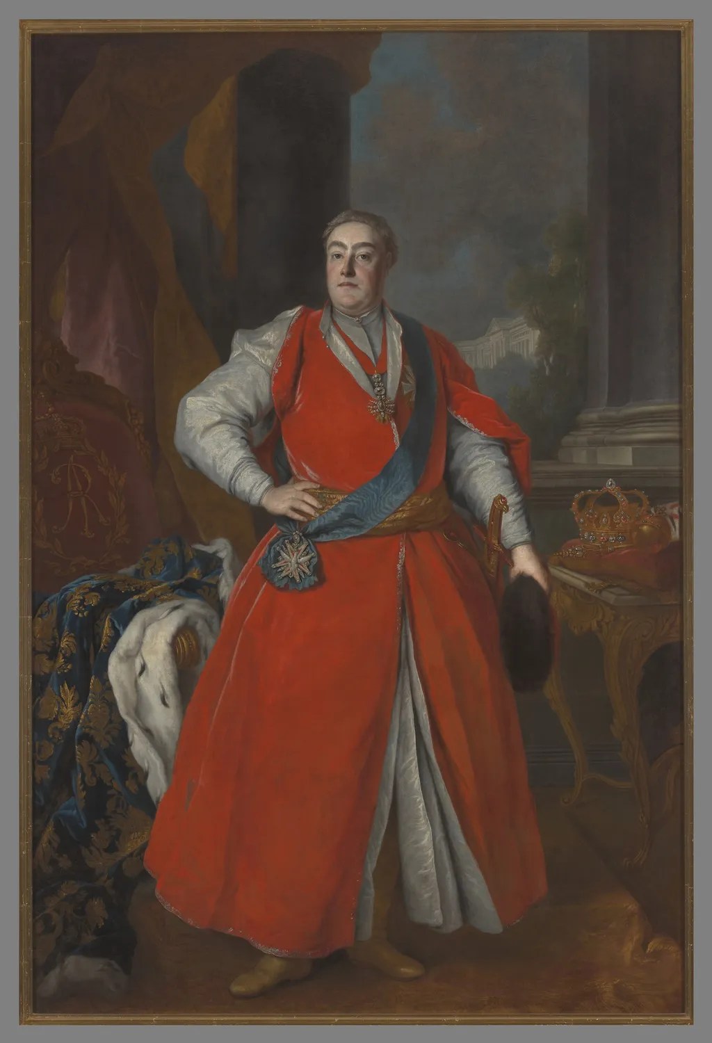Portret Augusta III Sasa (1696-1763), króla Polski, by Louis de Silvestre, oil, 1737