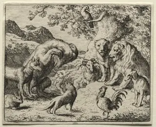 Reynard the Fox:  The Complaint of the Bear, by Allart van Everdingen, 1662