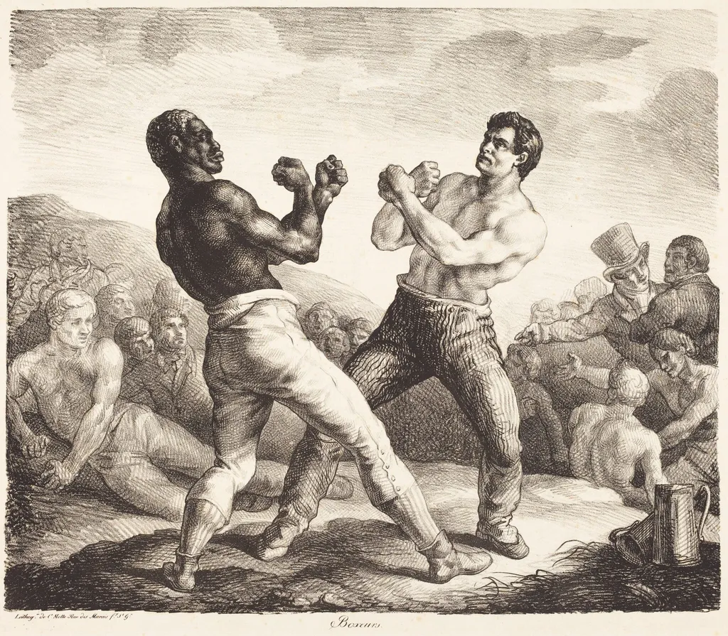 Boxeurs (The Boxers), by Théodore Géricault, ink, 1818