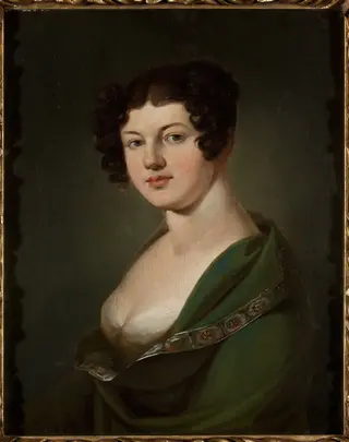 Portrait of Aniela Nowicka née Popławska, by Jan Rustem, oil, 1807