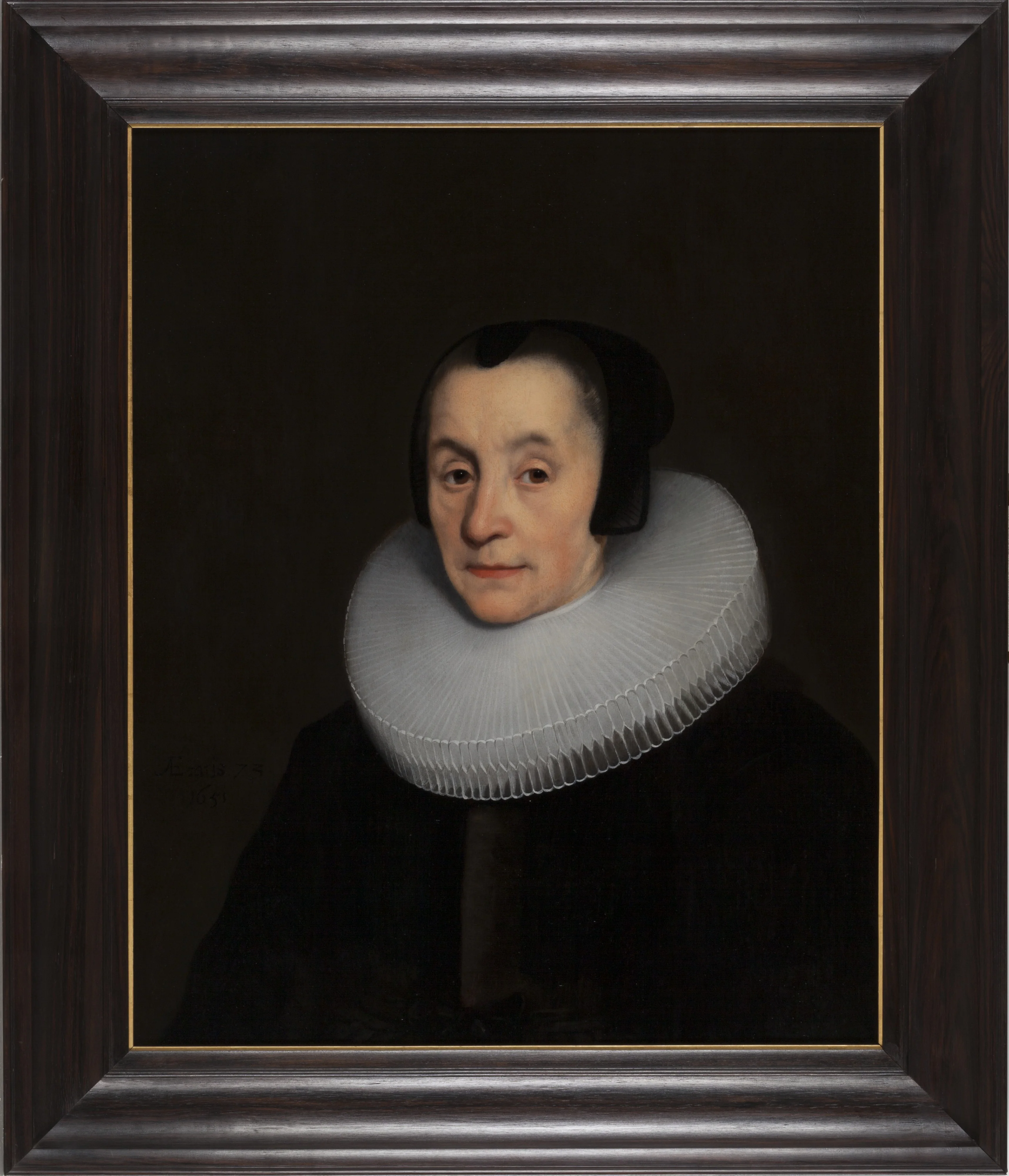Portrait of Anna Luls (1578-1655). Wife of Diederick Hoeufft, detail