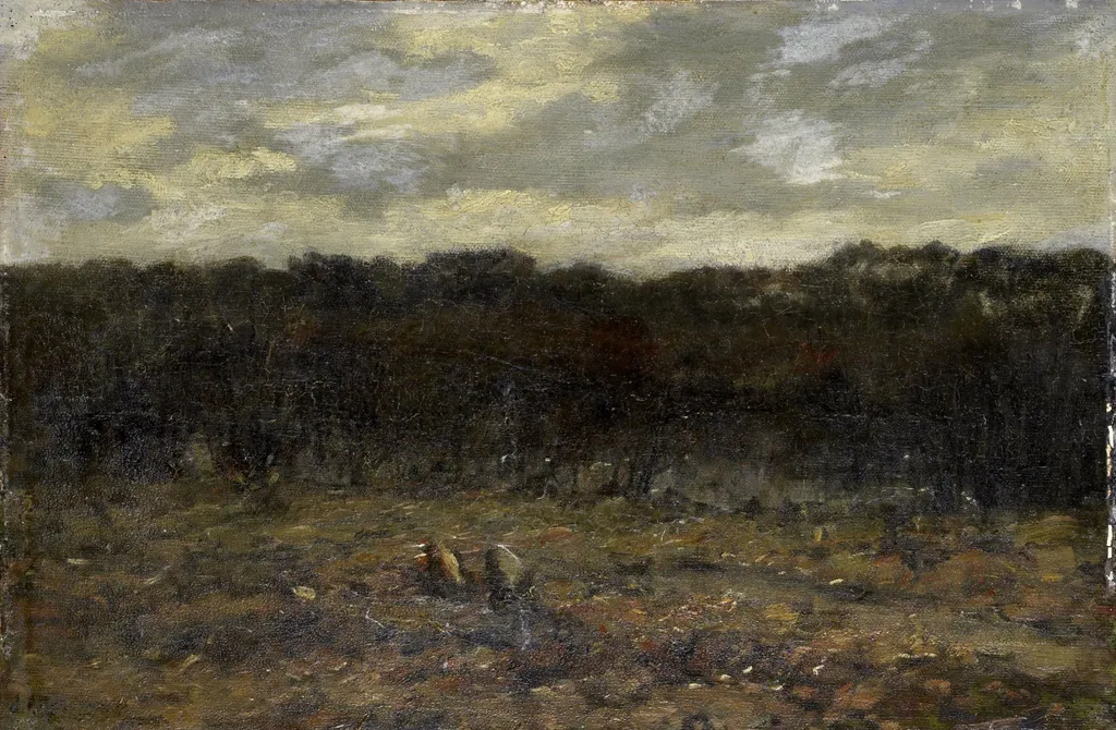 Vennetje op de heide, by Jan Adam Zandleven, oil, 1906