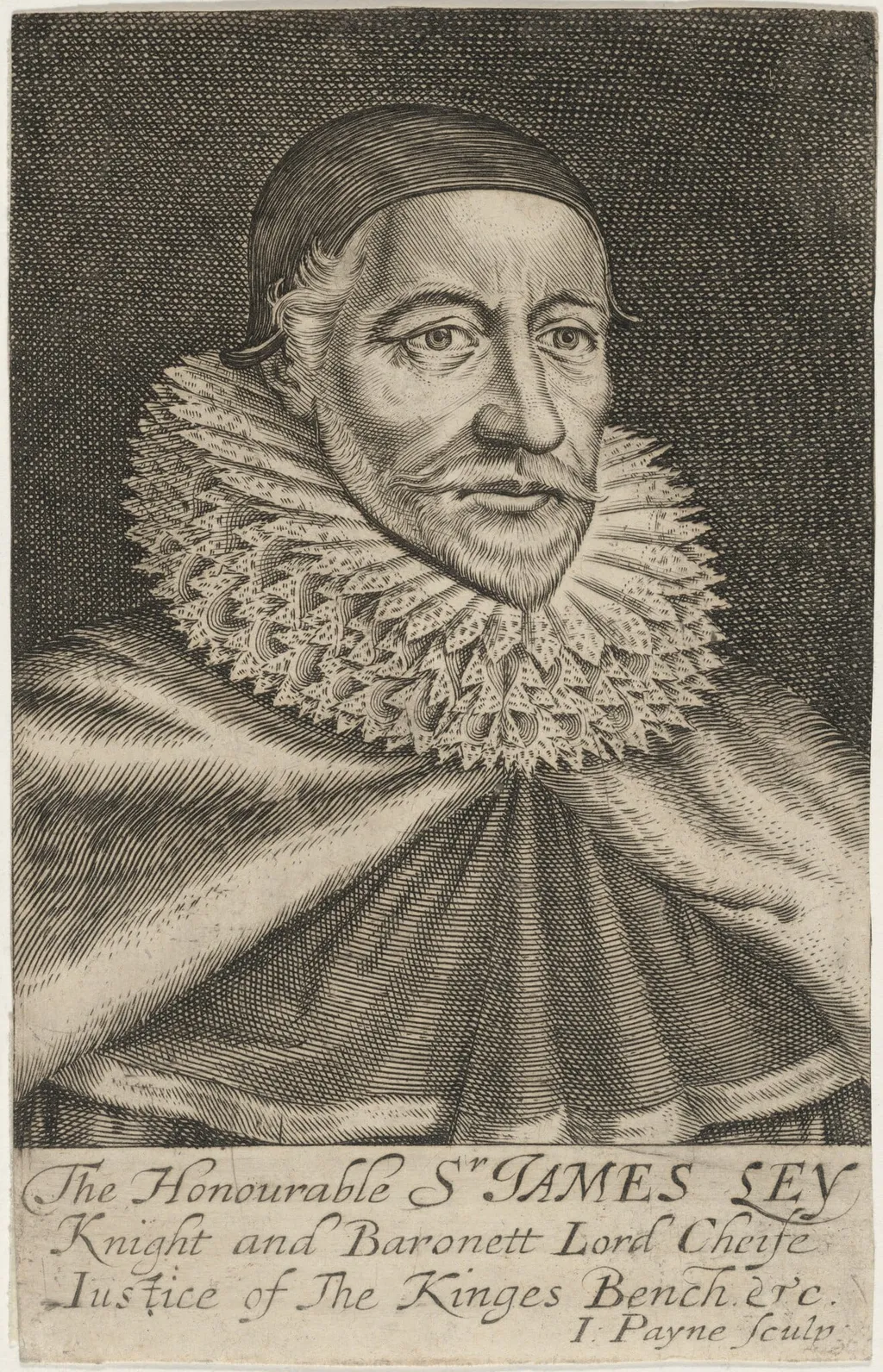 James Ley, First Earl of Marlborough, by John Payne, ink, 1627