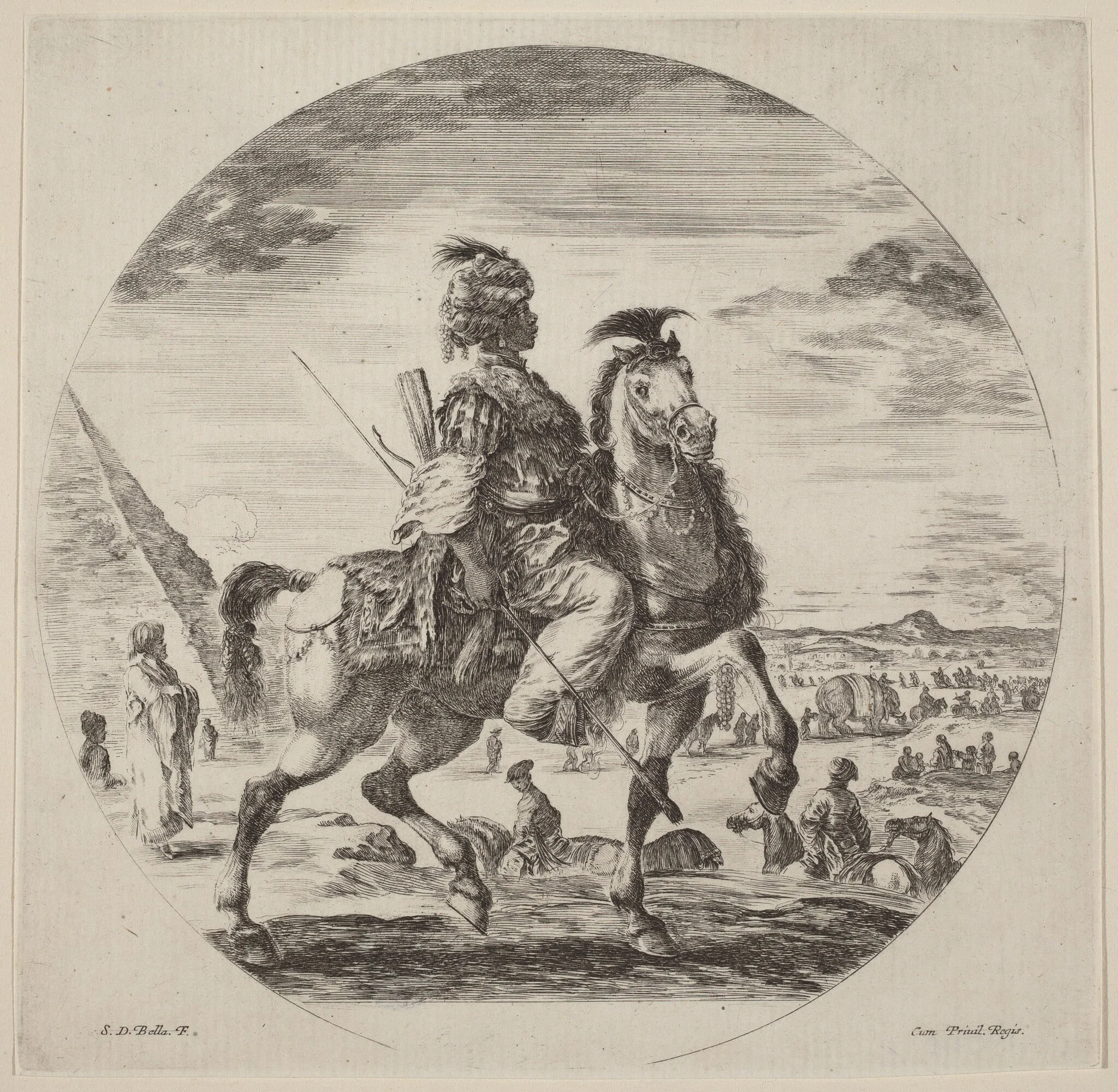 A Black Horseman, detail