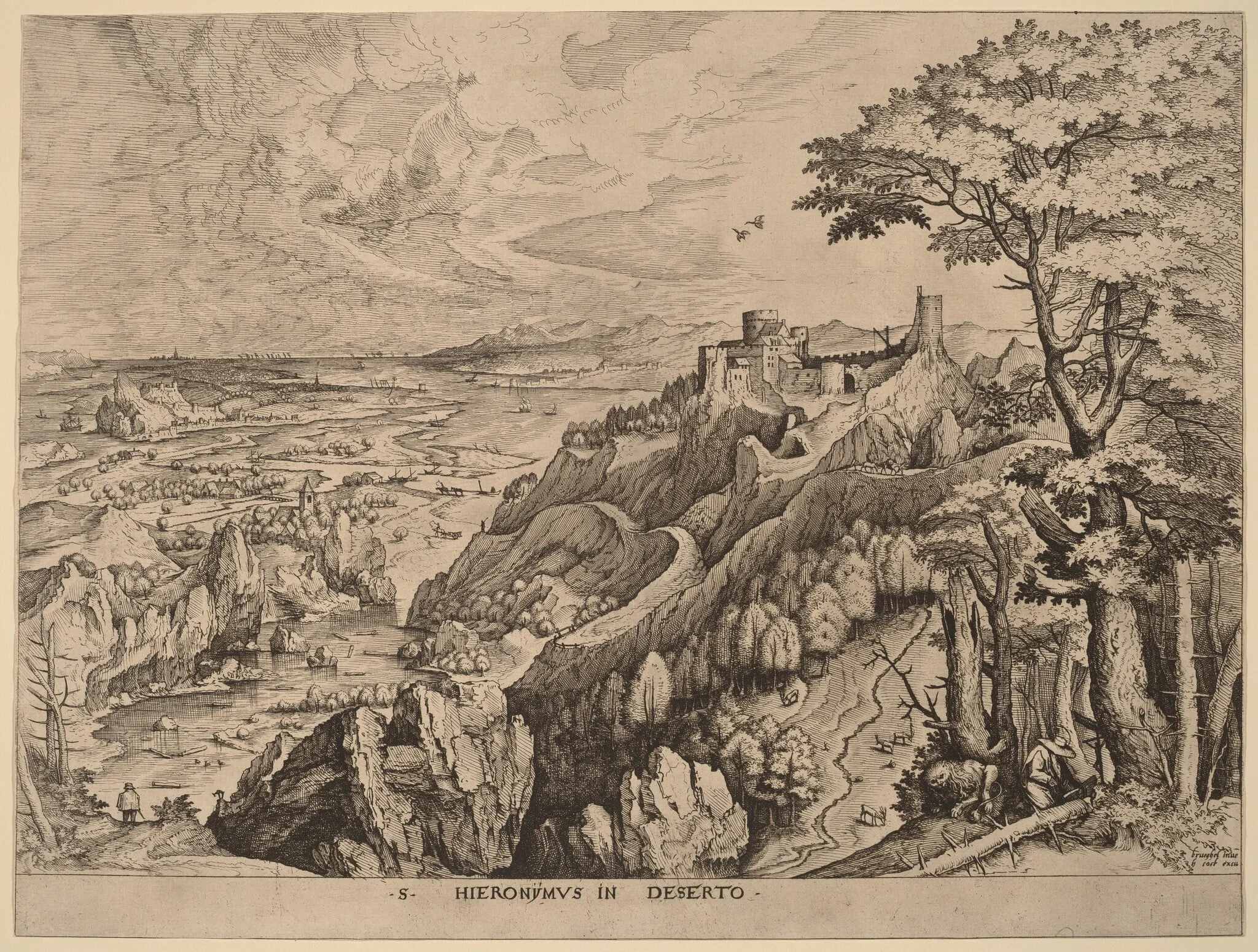 S. Hieronymus in Deserto (Saint Jerome in the Desert), detail