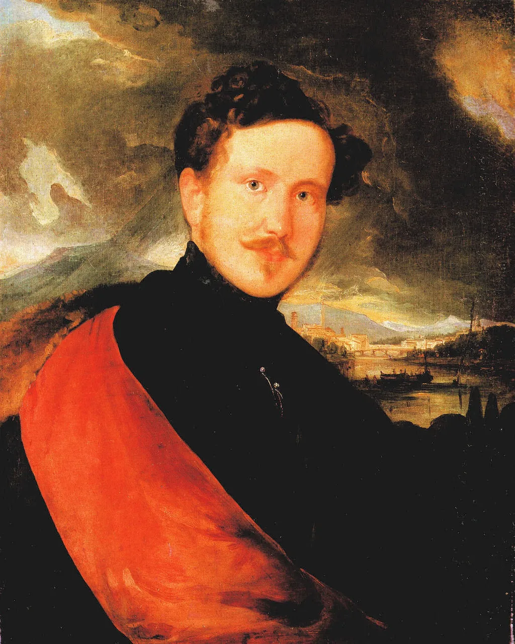 Self-Portrait, by Sándor Kozina, oil, 1832