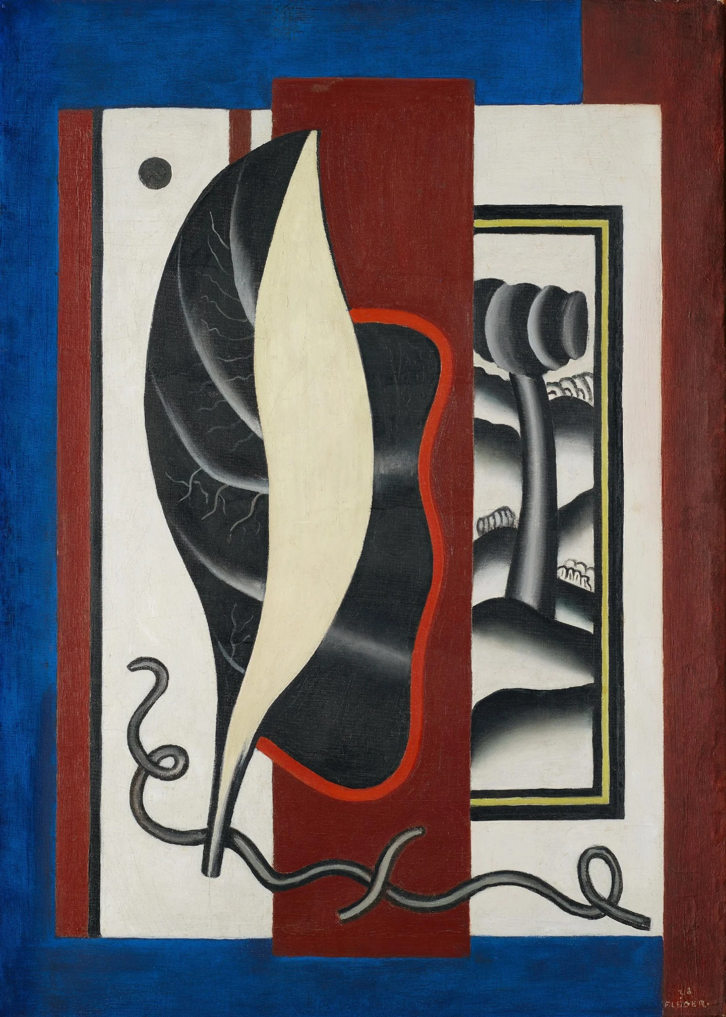 Composition à la feuille, detail