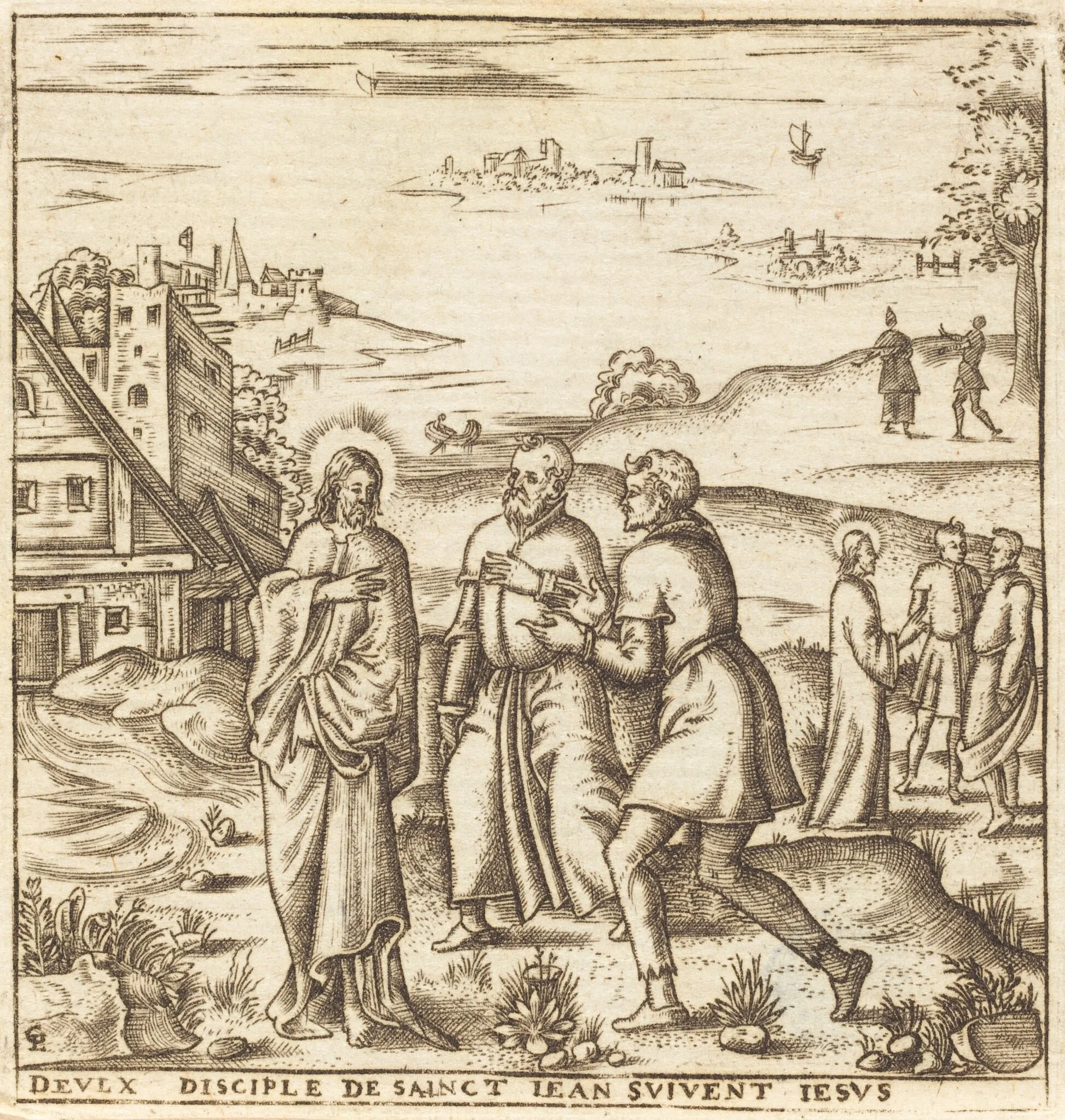 Christ Bids Two Disciples of John the Baptist to Follow Him, detail