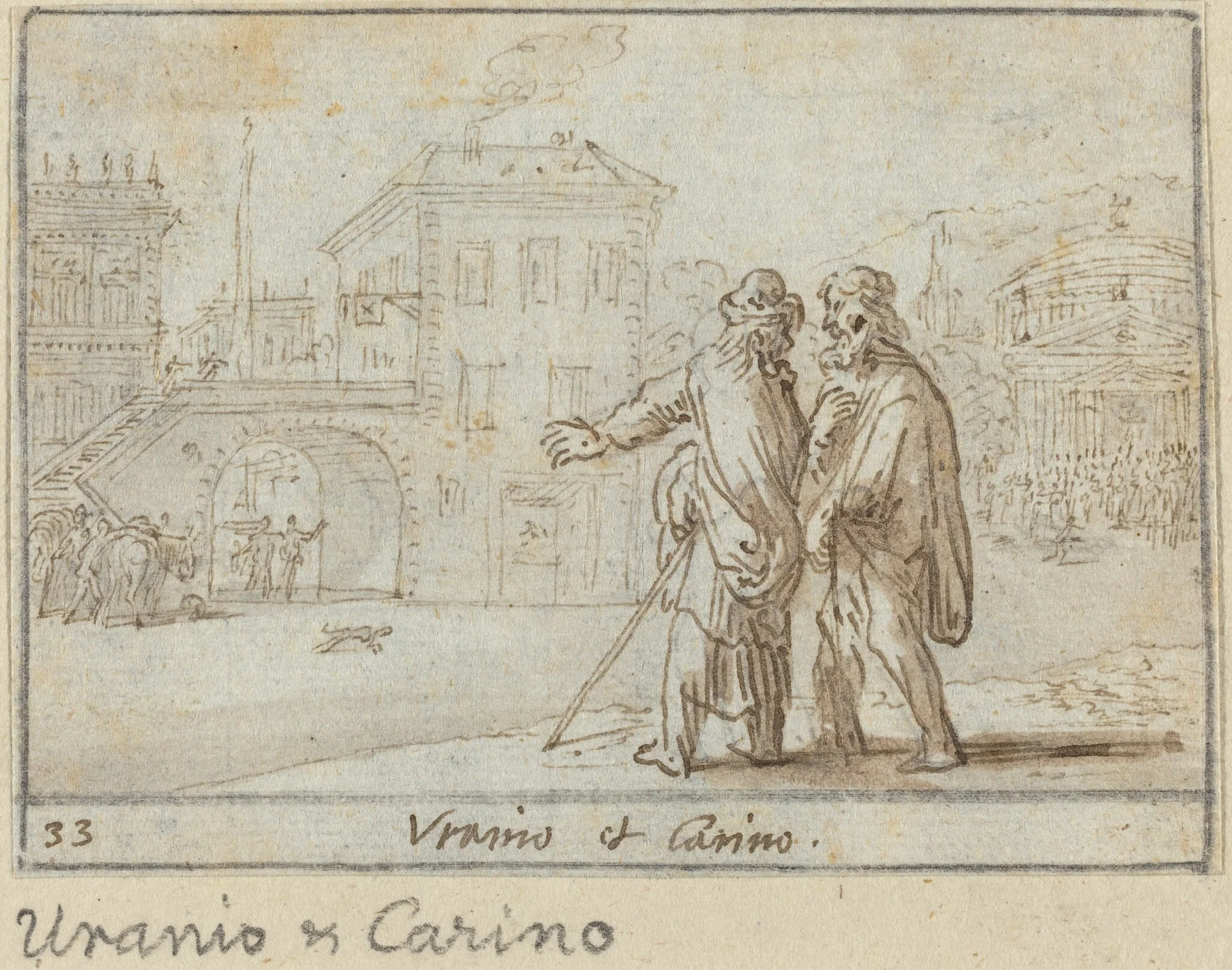 Uranio and Carino, detail