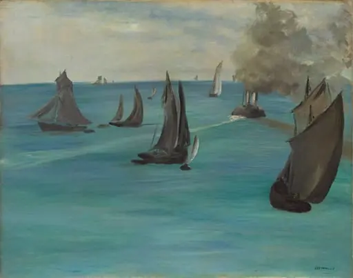 Sea View, Calm Weather (Vue de mer, temps calme), by Edouard Manet, oil, 1864