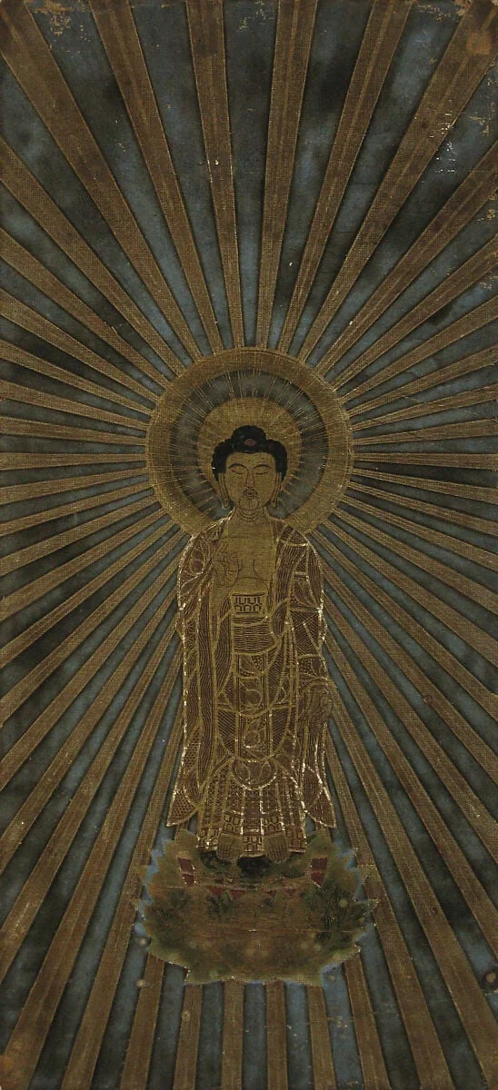 方便法身尊影|Amida Manifesting in the Dharma-body of Expedient Means, detail