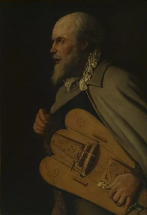 The hurdy-gurdy player, detail
