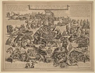 The Big Fish Eat the Little Fish, by Pieter Bruegel the Elder, ink, 1650