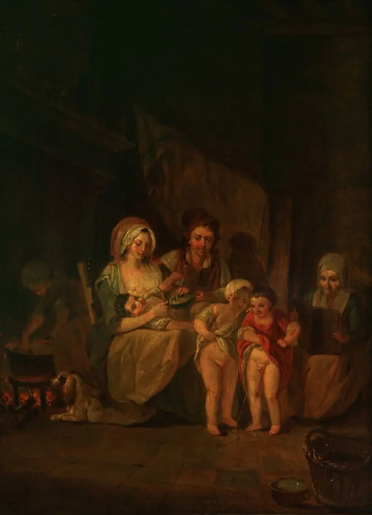 The Moreuil market, by Louis Braquaval, unspecified, 1850