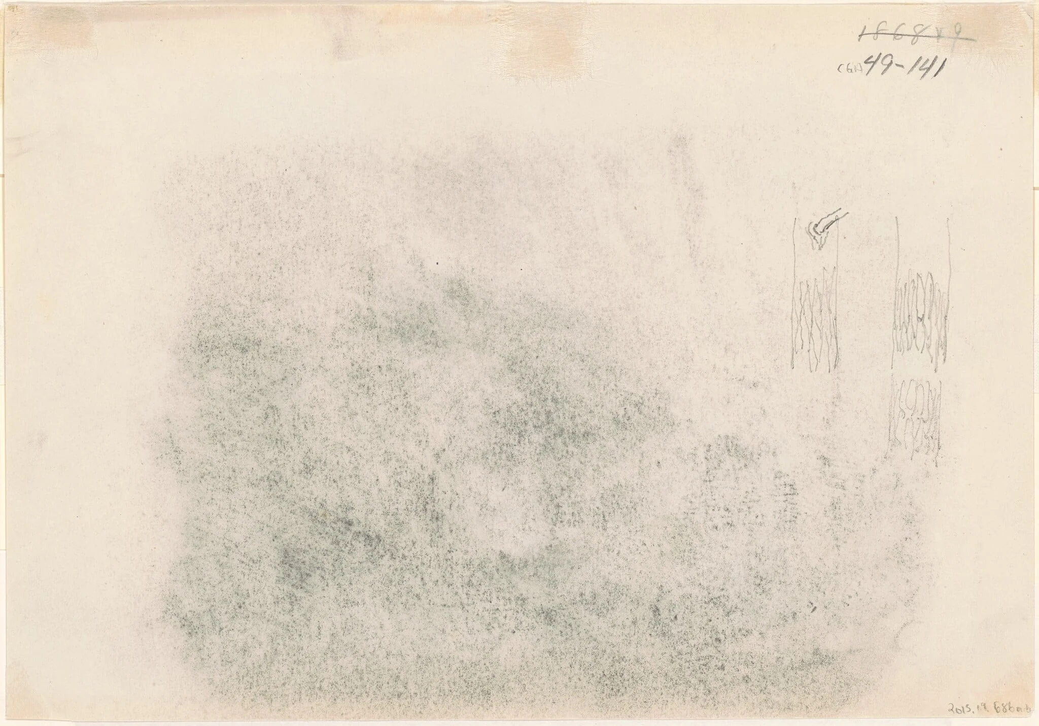 Tree Trunks [verso], detail
