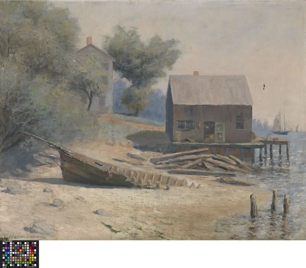 Strandgezicht, by Valentin Henneman, oil, 1861