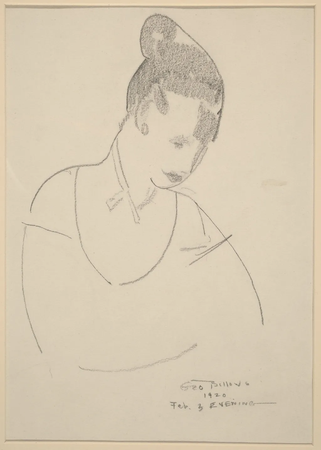 Elsie Speicher [verso], by George Bellows, graphite, 1920