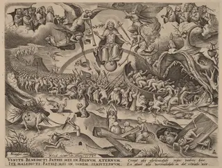 The Last Judgment, by Pieter van der Heyden, ink, 1558