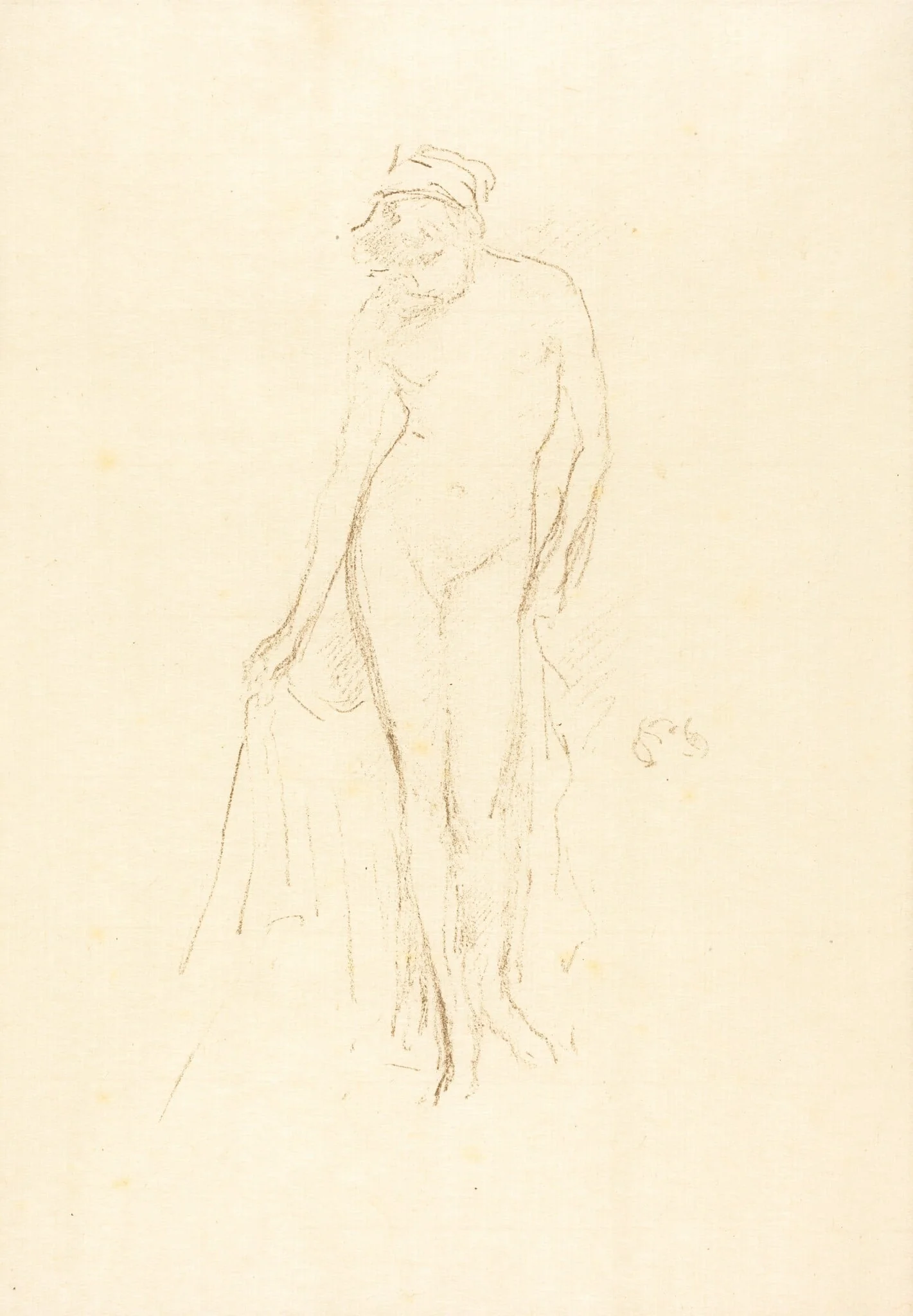 Nude Model, Standing, detail