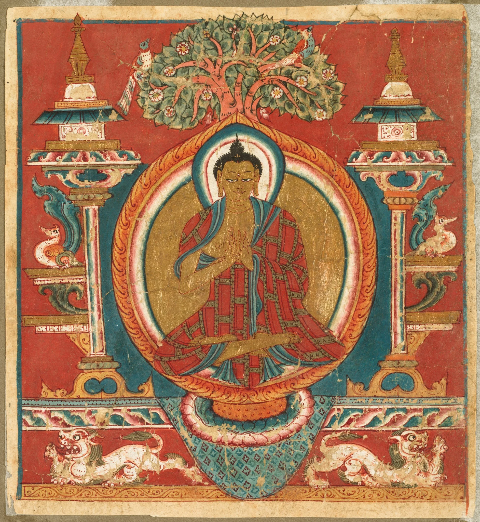 Preaching Sakyamuni, detail