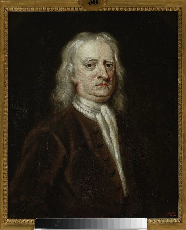 Portrait of Isaac Newton, detail