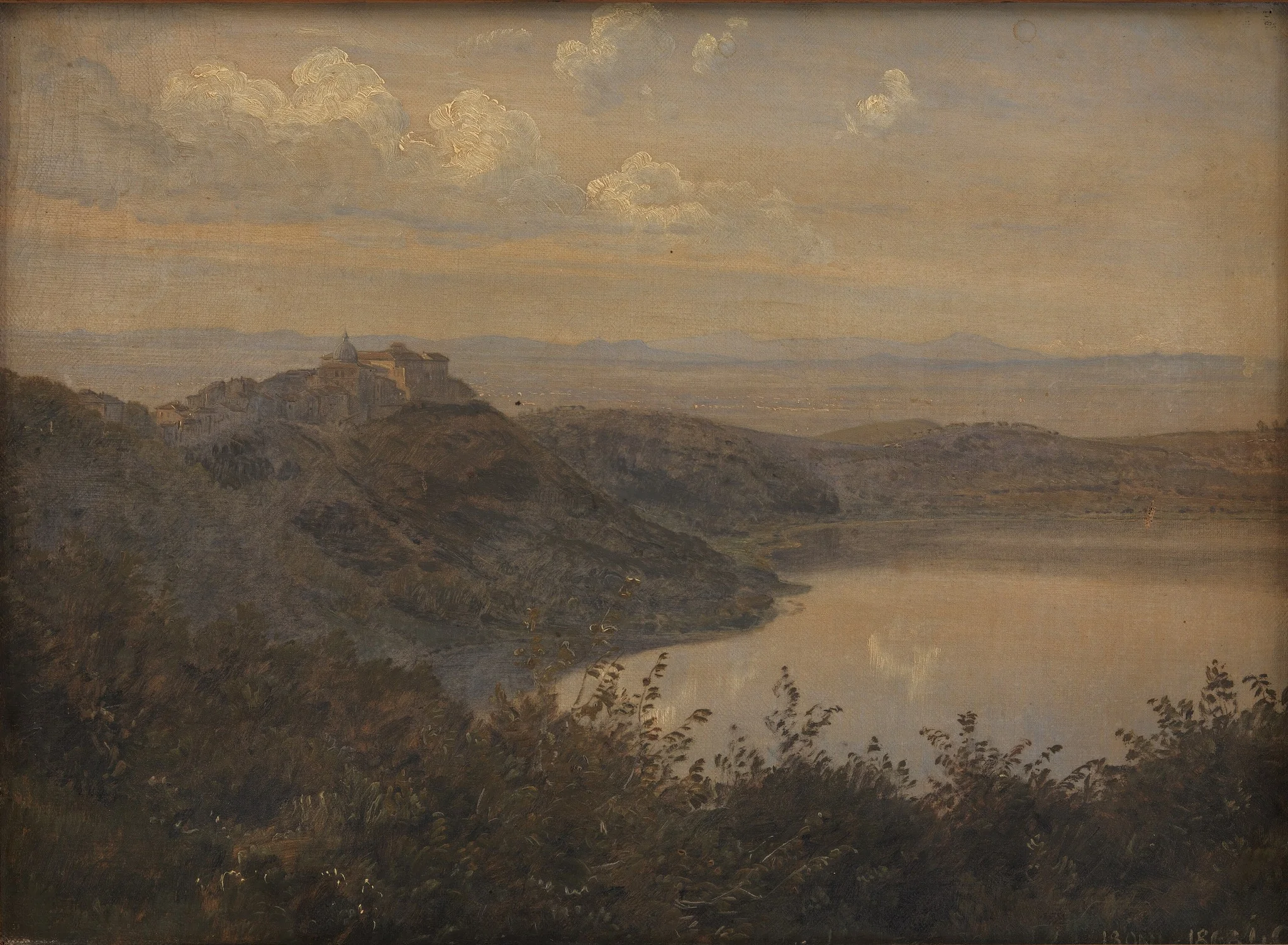 A View towards Castel Gandolfo, Italy, detail