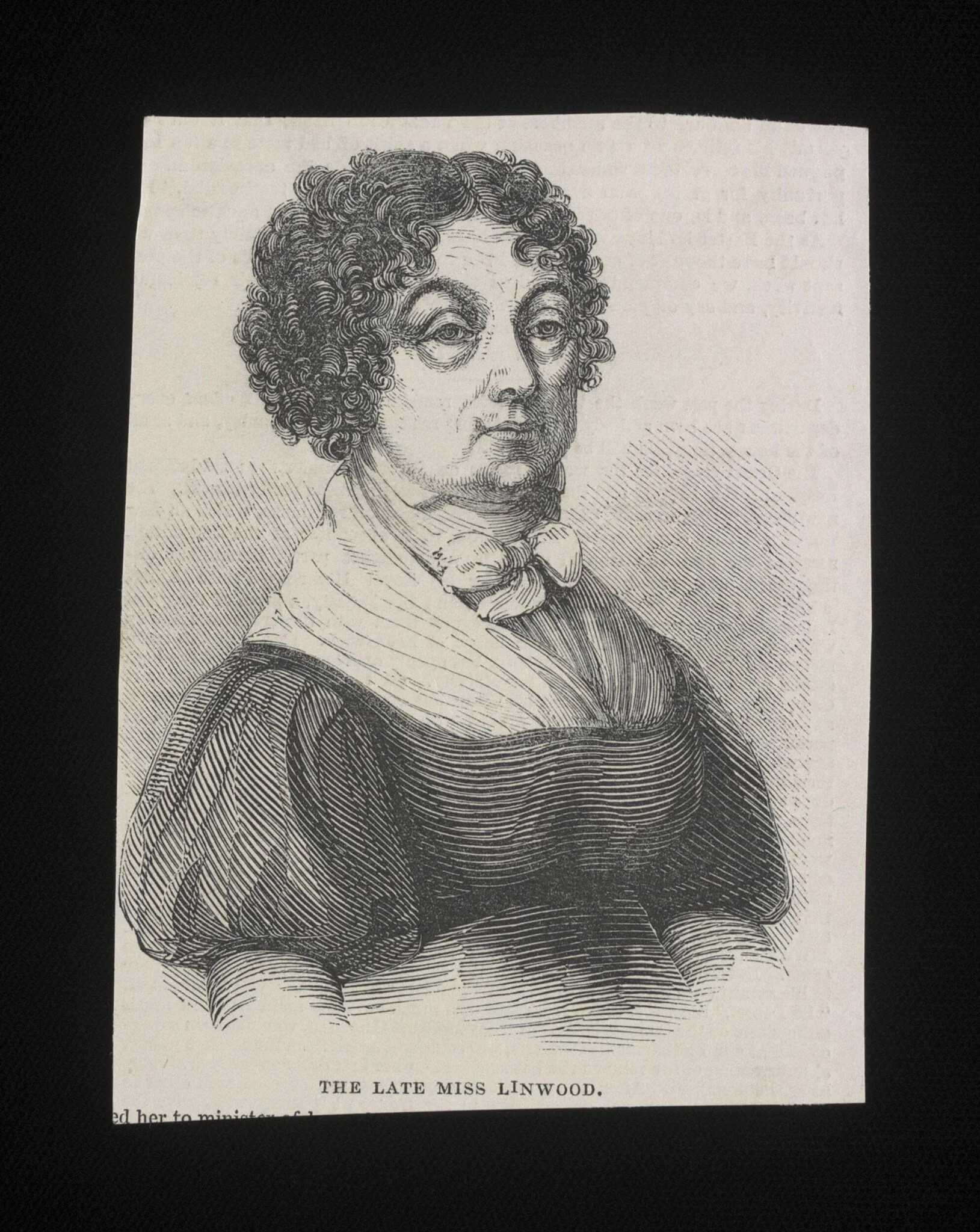 The late Miss Linwood, detail