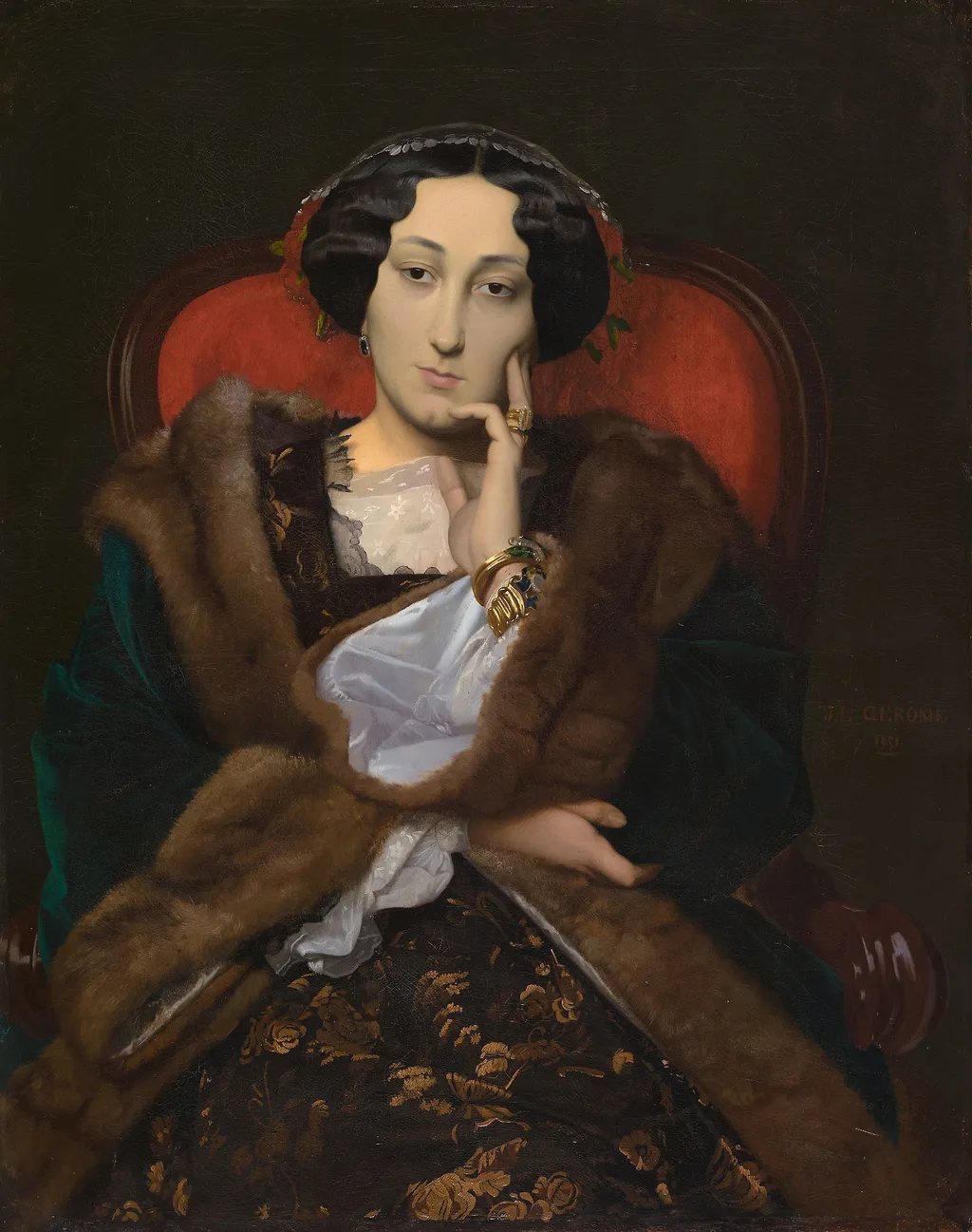 Portrait of a Woman, by Jean Léon Gérôme, oil, 1851