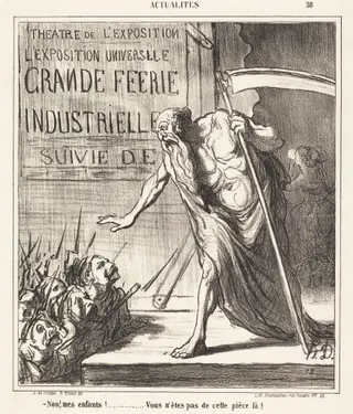 Non... vous n'êtes pas de cette pièce-la!, by Honoré Daumier, ink, 1867